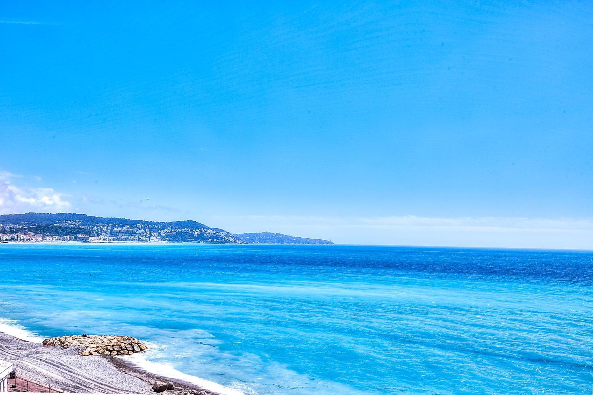 Ferienwohnung Le Florentina, Dernier Etage Avec Terrasse, Vue Sur La Baie Des Anges Nizza Exterior foto
